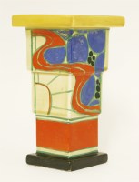 Lot 60 - A Clarice Cliff 'Sunrise' pattern stepped vase