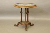Lot 599 - A Victorian walnut pedestal occasional table
