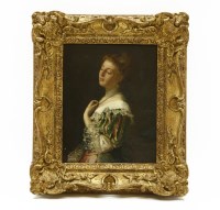 Lot 386 - Vincent Jean Baptiste Chevilliard (1841-1904) 
PORTRAIT OF A GIRL 
signed
