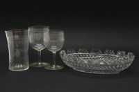 Lot 269 - Glassware: a pair of Irish(?) cut dishes