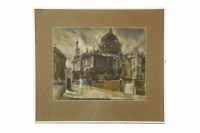 Lot 405 - Cyril Mann (1911-1980) 
VIEW OF ST PAUL'S 
oil on paper