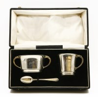 Lot 162 - An Indian colonial silver christening set