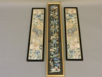Lot 372 - Three Chinese embroidered panels