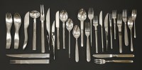 Lot 170 - Twelve contemporary Continental stainless steel cutlery sets
