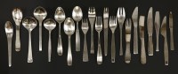 Lot 169 - Thirteen contemporary Continental stainless steel cutlery sets