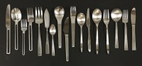 Lot 171 - Fifteen contemporary British and Continental stainless steel cutlery sets