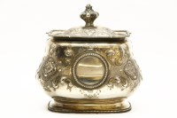 Lot 166 - A Victorian silver box with hinged lid