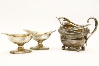 Lot 171 - A pair of silver boat shaped salts