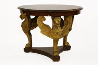 Lot 662 - An Empire style mahogany centre table