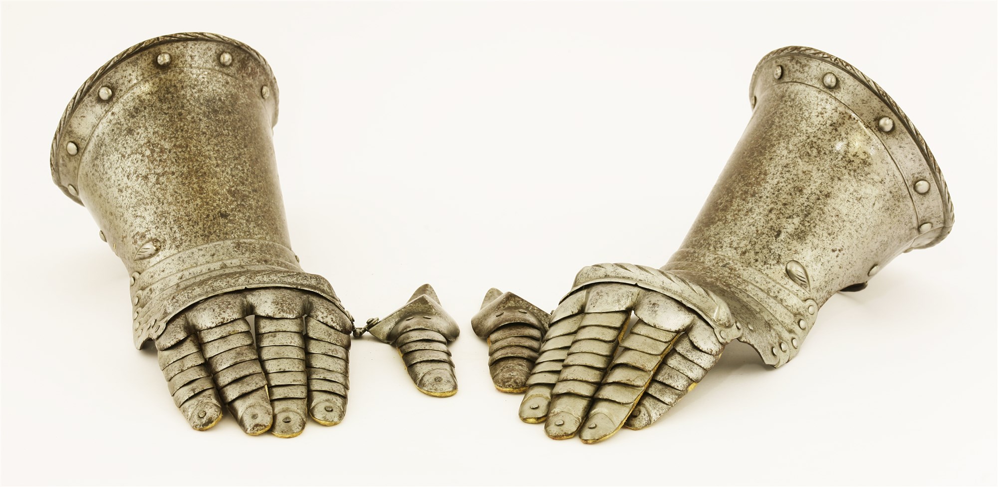 Lot 8 - A Pair Of German(?) Fingered Gauntlets