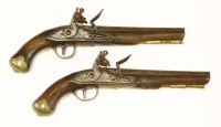 Lot 66 - A brace of flintlock dragoon pistols