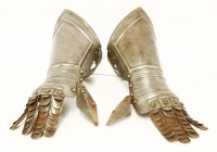 Lot 12 - A pair of armour gauntlets