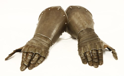 Lot 35 - A pair of armour gauntlets