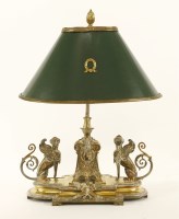 Lot 581 - An Elkington & Co. brass desk lamp