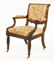 Lot 590 - A Regency period rosewood armchair