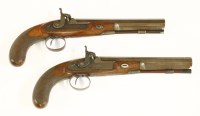 Lot 104 - A pair of percussion duelling pistols