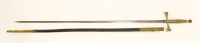 Lot 58 - A brass hilt sword