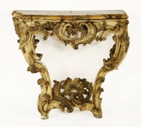 Lot 602 - A French carved giltwood and painted console table