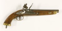 Lot 116 - A Belgian Sea service flintlock pistol