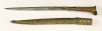 Lot 61 - A Yataghan dagger and sheath