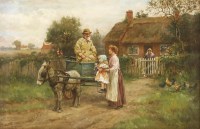 Lot 458 - Arthur Verey (1840-1915)
'GOING FOR A RIDE'
Signed l.r.