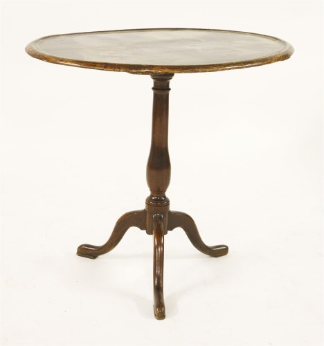 Lot 617 - A George III decorated tripod table