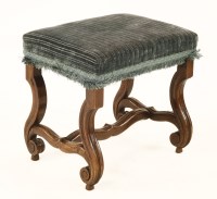 Lot 544 - A walnut and oak stool