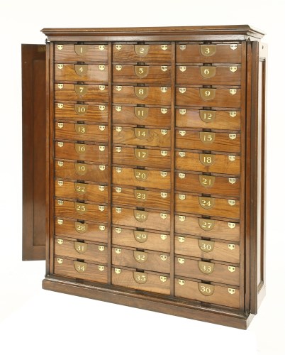 Lot 620 - An Edwardian mahogany office cabinet