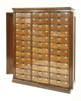 Lot 620 - An Edwardian mahogany office cabinet