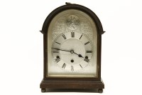 Lot 350 - A 20th century mahogany cased domed Westminster chiming mantel clock