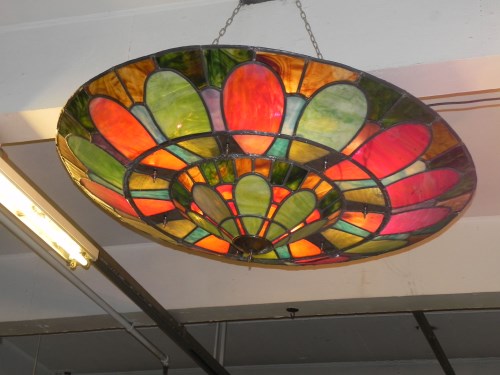 Lot 98 - A pair of circular Art Deco design ceiling lights
