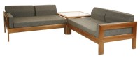Lot 332 - An Afromosia modular corner sofa