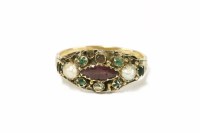 Lot 81 - A Victorian 15ct gold marquise cut amethyst