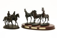 Lot 363 - A group of three bronzed composite figures