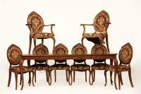 Lot 690 - An Epstein inlaid kingwood and walnut dining suite