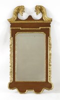 Lot 625 - A George II-style mahogany and parcel gilt wall mirror