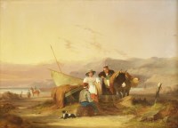 Lot 473 - William Shayer (1787-1879)
FISHERFOLK ON THE BEACH AT SUNSET
Oil on canvas
46 x 62cm