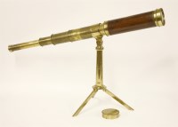 Lot 198 - A Dollond four-draw brass and leather table telescope
