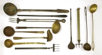 Lot 174 - A collection of metalware ladles