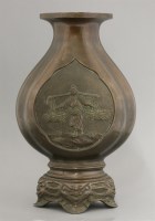 Lot 160 - A bronzed copper vase