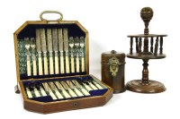 Lot 283 - A 18th century mahogany travelling cutlery case
