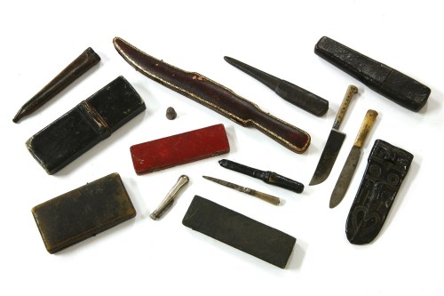 Lot 107 - An embossed leather sheath
