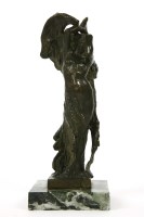 Lot 162 - An Italian Art Nouveau bronze figure of a full length winged angel