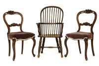 Lot 443 - A 19th century beech and elm Windsor open armchair