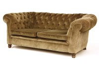 Lot 437 - A Victorian green two seat chesterfield