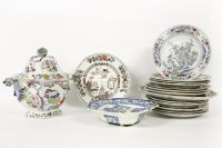 Lot 192 - A quantity of 19th century mostly Mason's pottery dinnerware