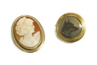 Lot 14 - A gold picture locket brooch