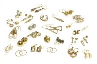 Lot 34 - A collection of twenty six pairs of earrings