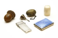Lot 69 - Miscellaneous interesting items: a silver case