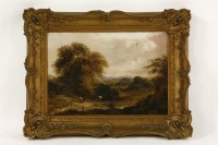 Lot 331 - Attributed to Benjamin Barker of Bath (1776-1838) 
FIGURES AND CATTLE IN A WOODED LANDSCAPE 
oil on canvas